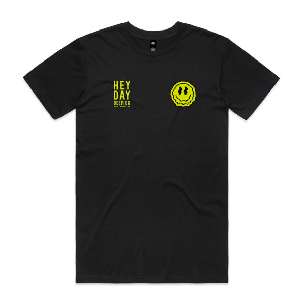 Disco Smile Black Single Sided - Mens Staple T shirt Thumbnail
